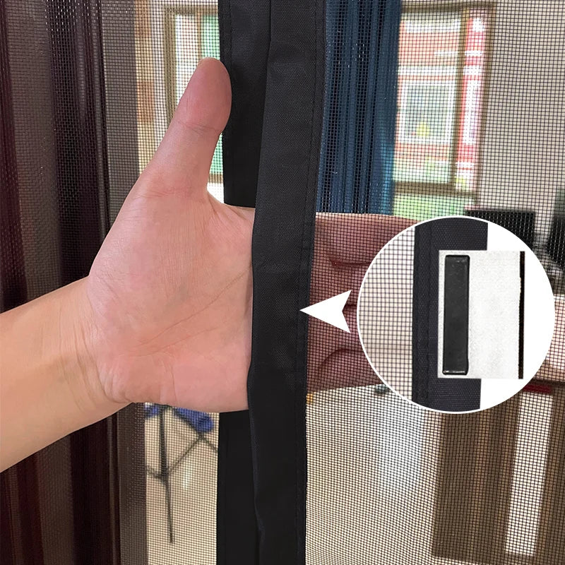 Magnetic Door Screen Mesh with Automatic Closure – Custom Size Mosquito & Insect Proof Door Curtain