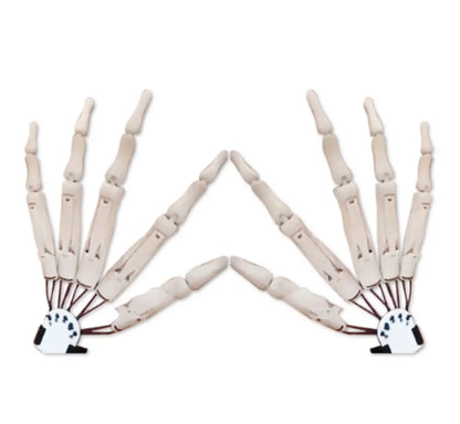 3D Printed Halloween Articulated Finger Extensions – Flexible Movable Long Finger Claw Props for Cosplay, Costumes & Spooky Decorations
