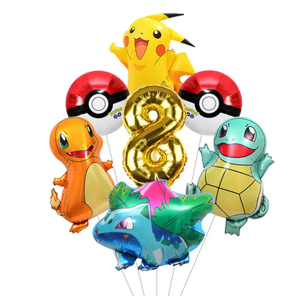 Cartoon Pikachu Shaped Foil Balloons – Aluminum Film Balloons for Indoor & Outdoor Party Decorations
