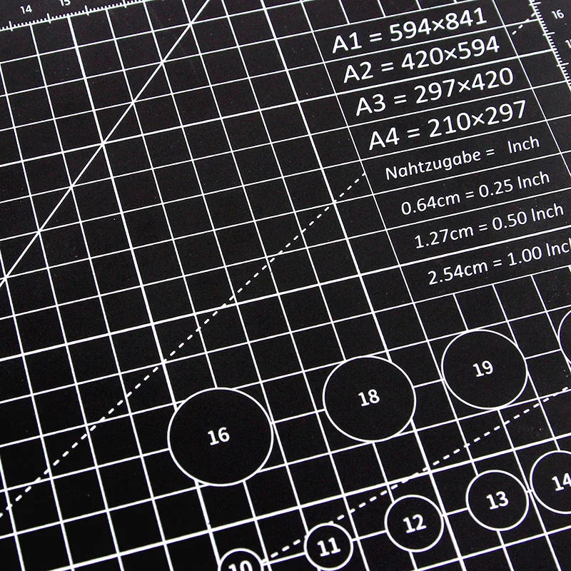 A2 Self-Healing Cutting Mat – Large 23.6×17.7 Inch Craft Mat with Grid Surface for DIY, Quilting & Office Use