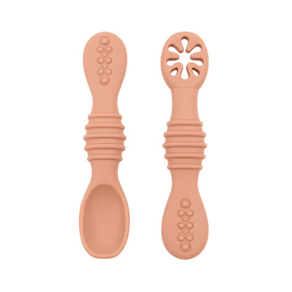 Lot de cuillères d'alimentation en silicone pour bébé – Cuillère douce à double embout pour purées, céréales de riz et sevrage autonome