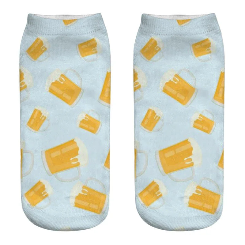 Funny Harajuku Word Print Socks – Unisex Cotton Crew Socks for Men & Women, Hip Hop Streetwear Skateboard Style