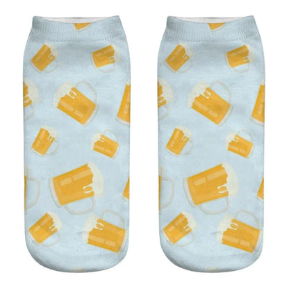 Funny Harajuku Word Print Socks – Unisex Cotton Crew Socks for Men & Women, Hip Hop Streetwear Skateboard Style