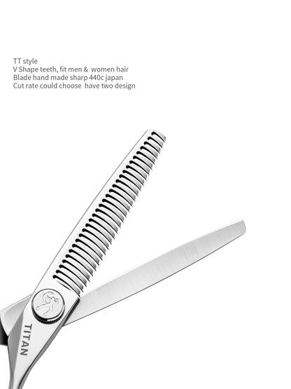 Titan 6 Inch Professional Hair Scissors – Barber Hair Cutting Shears for Salon & Hairdressing Tools | Stainless Steel Styling Scissor