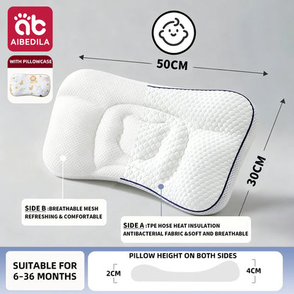 AIBEDILA Almohada ortopédica para cuello de bebé – Suave almohada de viaje para la cabeza del recién nacido para bebés, guardería y ropa de cama