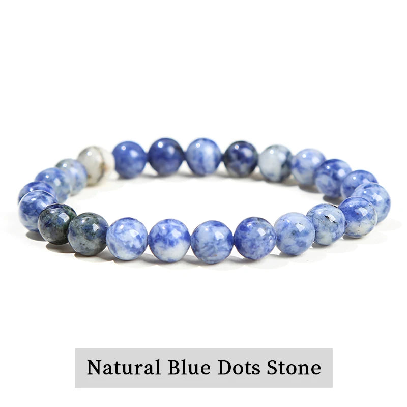 Pulsera de Cuentas de Piedra Natural – Pulsera de Gemas de Amatista, Ojo de Tigre, Cuarzo Cristal y Ágata para Mujeres y Hombres, Regalo de Joyería de Energía Reiki
