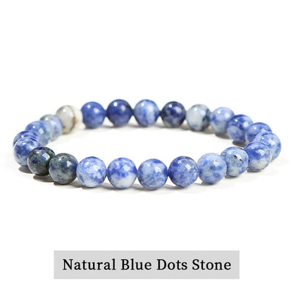 Pulsera de Cuentas de Piedra Natural – Pulsera de Gemas de Amatista, Ojo de Tigre, Cuarzo Cristal y Ágata para Mujeres y Hombres, Regalo de Joyería de Energía Reiki