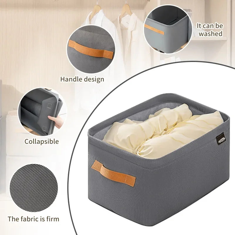 Thickened Clothes Storage Organizer – Foldable Wardrobe Storage Box for Pants, Sweaters, Jeans & Clothing, Drawer Organizer Cabinet Storage Container for Home Organization