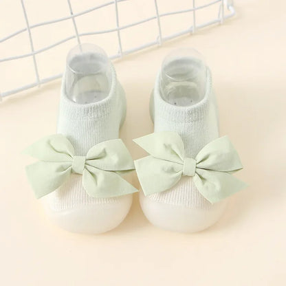 Zapatos y calcetines primeros pasos para bebés – Bonitas zapatillas de dibujos animados para bebés con suela de goma suave para niños y niñas