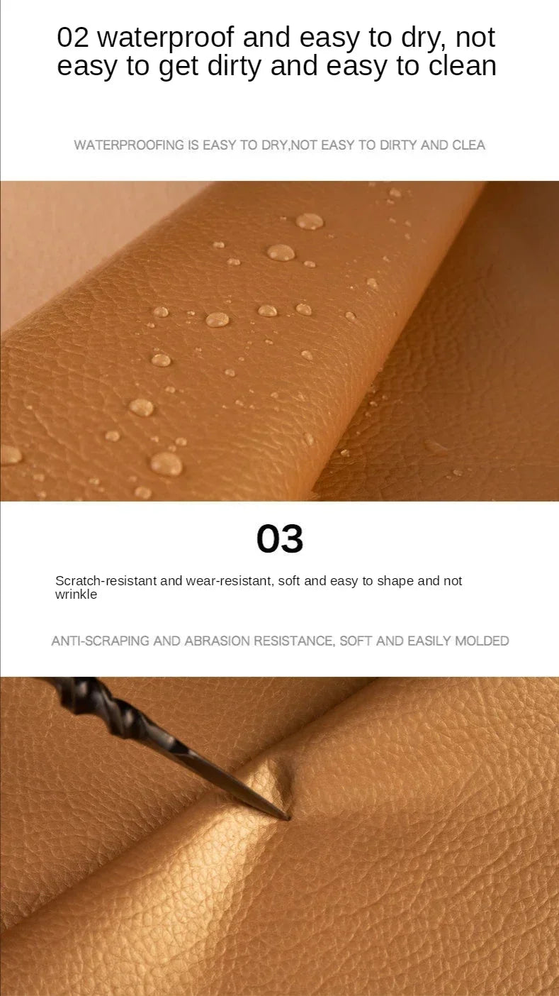 Leather Repair Tape PU Leather Patch Self-Adhesive for Sofa Couch Car Seat Bed Head Furniture Renovation Repair Home Decoration