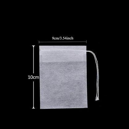 100-1000pcs Disposable Tea Filter Bags – Nonwoven Drawstring Tea Strainer Bags, Single Use Loose Leaf Tea Bags for Coffee, Herbs, Spices & Kitchen Brewing Accessories