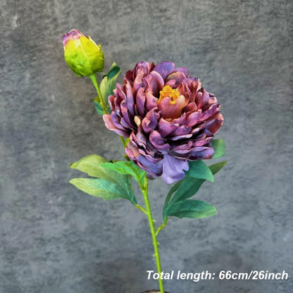 Grande Pivoine Artificielle en Soie – Bouquet de Fausses Pivoines de Haute Qualité avec Tige, Fleur Artificielle Style Européen pour Décoration de Mariage, Décoration Intérieure et Arrangements Floraux DIY
