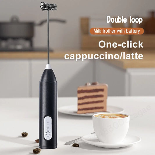 Batidor Eléctrico de Leche Portátil – Espumador de Café y Batidor de Huevos para Lattes, Matcha y Crema