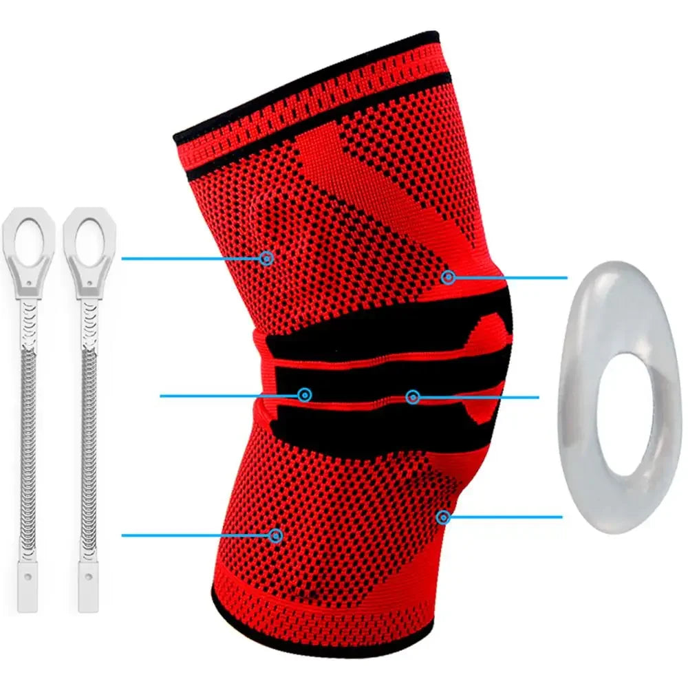 Knee Support Brace Compression Sleeve – Adjustable Knee Pad for Running, Sports, Fitness & Everyday Joint Support
