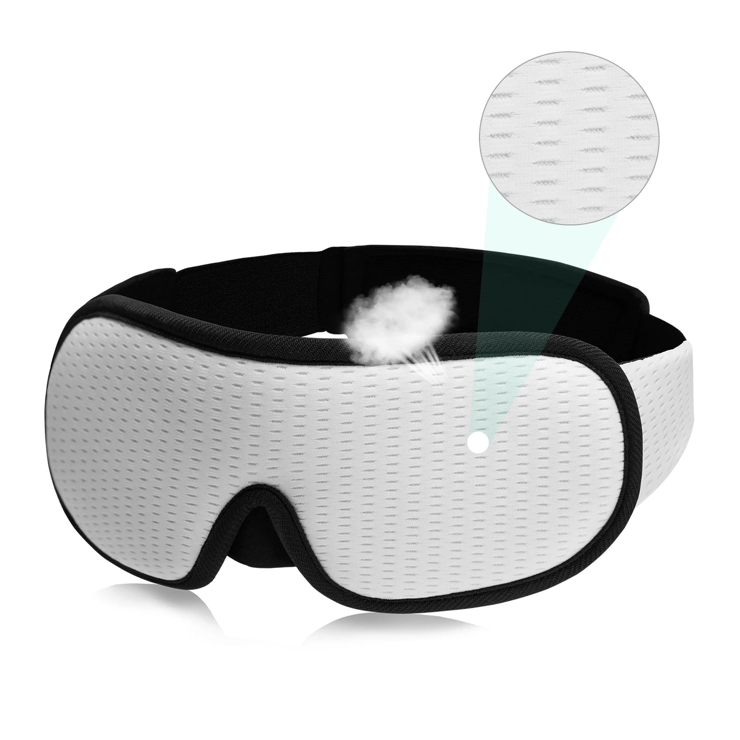Mascarilla 3D para dormir con bloqueo de luz – Antifaz acolchado suave para quienes duermen de lado y boca arriba