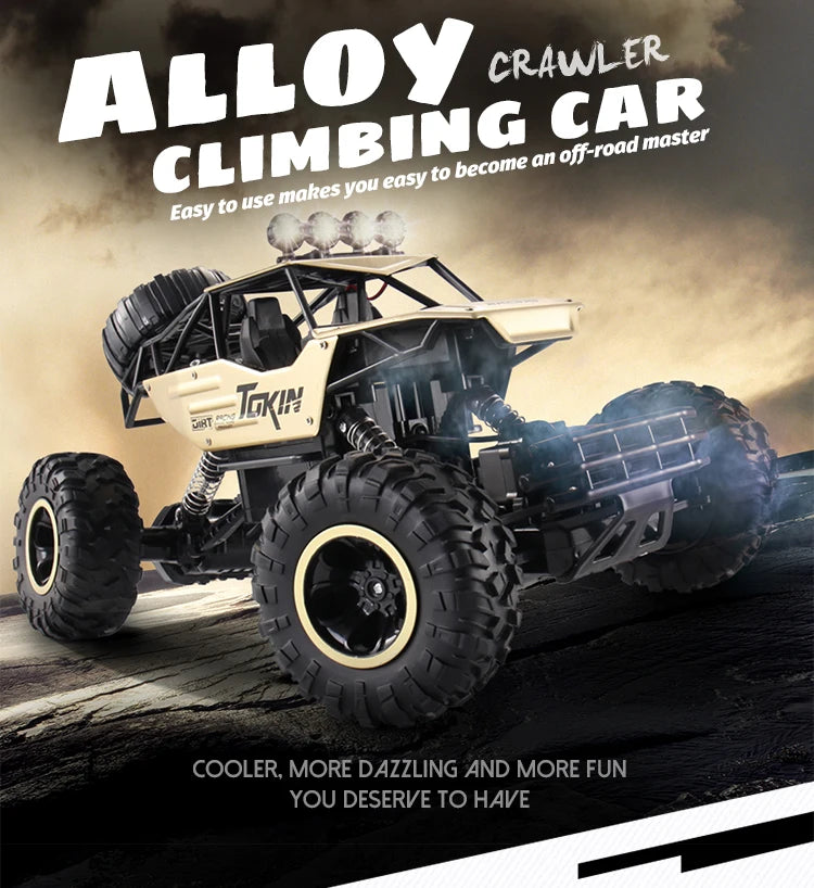 Oike Coche teledirigido 4x4 todoterreno 4WD RC Rock Crawler, coche RC de carreras y drifting todoterreno para niños y adultos