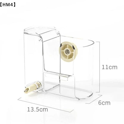 HM4 Automatic Bird Feeder & Water Dispenser – Clear Durable Cage Accessory for Budgies, Cockatiels, Lovebirds & Small Birds