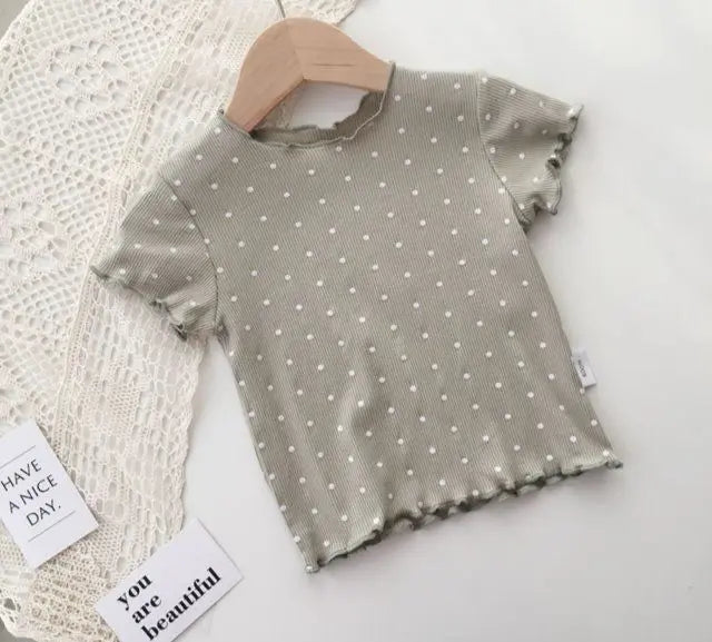 Korean Style Girls Summer Pajama Set – Floral Print Short Sleeve T-Shirt & Shorts Outfit for Kids 1–8 Years