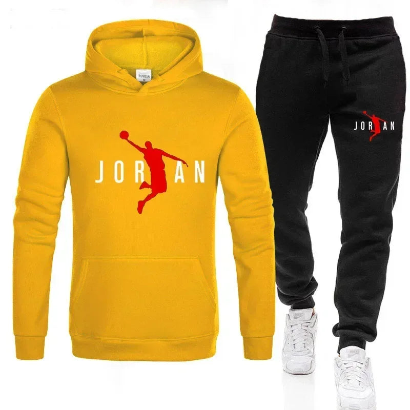 Ensemble de survêtement 2 pièces pour homme – Sweat à capuche et pantalon de jogging, tenue de sport décontractée, mode automne-hiver, tailles S-3XL