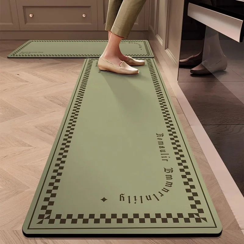 German Kitchen Floor Mat – Waterproof Oil-Resistant Diatomaceous Earth Absorbent Pad, Non-Slip Quick-Dry Dirt-Resistant Kitchen Rug