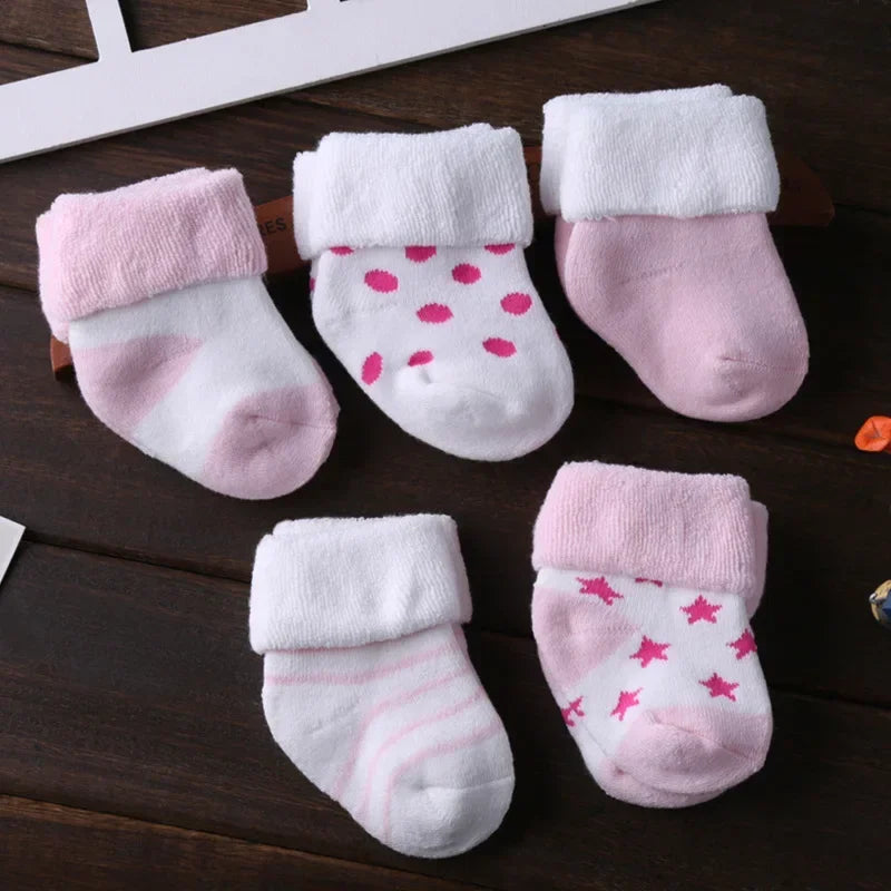 5 paires de chaussettes antidérapantes en coton pour bébés garçons et filles de 0 à 12 mois, chaussettes-chaussures antidérapantes pour nouveau-nés et nourrissons