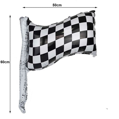 Racing Car Birthday Party Decorations – Race Car, Tire Wheel, Traffic Cone & Checkered Balloons for Kids' Racing-Themed Parties