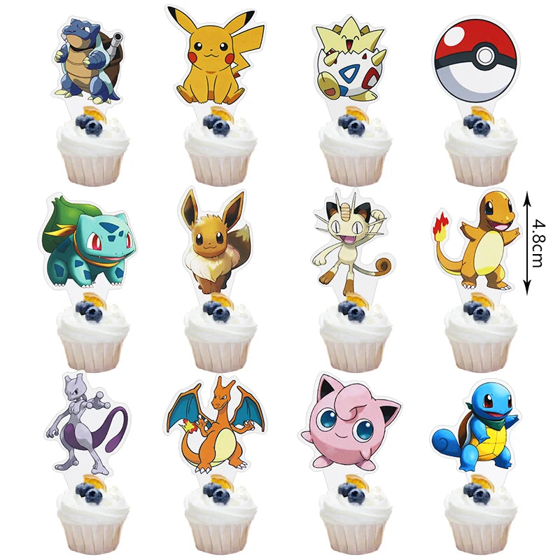 Pokémon Birthday Party Decorations – Lightning Pikachu Balloon Set with Disposable Tableware, Banner, Backdrop & Plates for Kids Events
