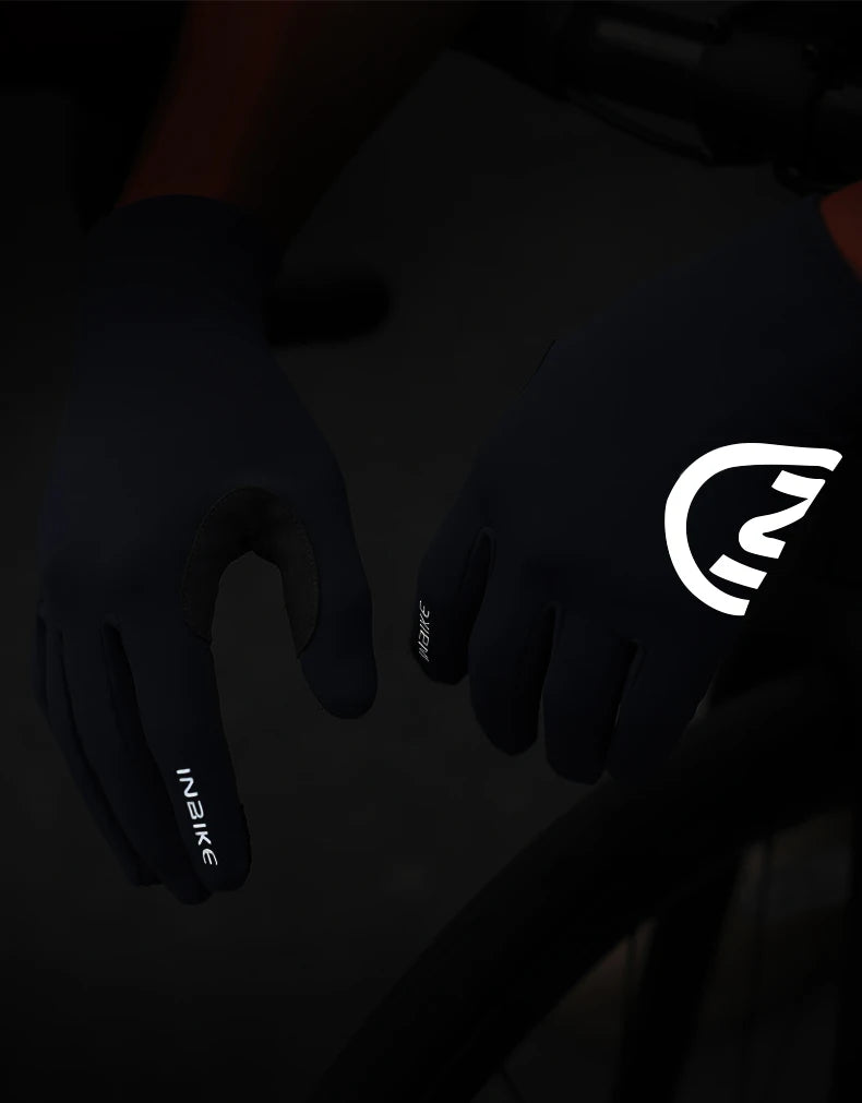 Guantes de ciclismo INBIKE 2024 – Guantes de bici de forro polar con dedos completos y acolchado de gel para hombre, accesorios de invierno con pantalla táctil para ciclismo de carretera y MTB