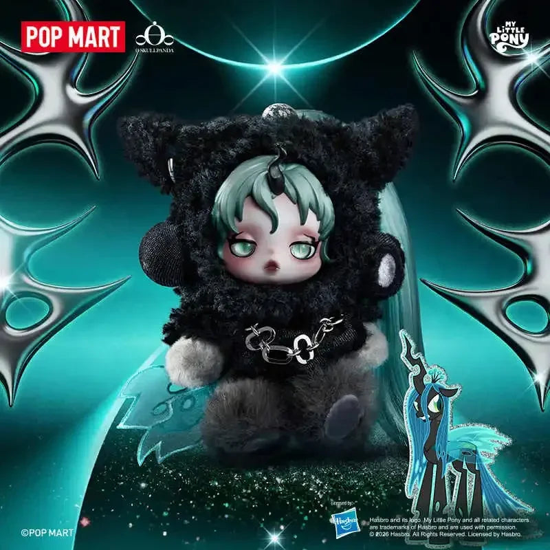 POP MART SKULLPANDA x My Little Pony Series Plush Doll Pendant – Mystery Box Genuine Blind Box Bag Ornament Figurine Toy