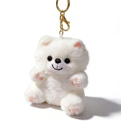 Cute Samoyed Dog Plush Keychain – Ultra-Soft Stuffed Animal Pendant for Backpacks, Purses, Bags & Everyday Accessories