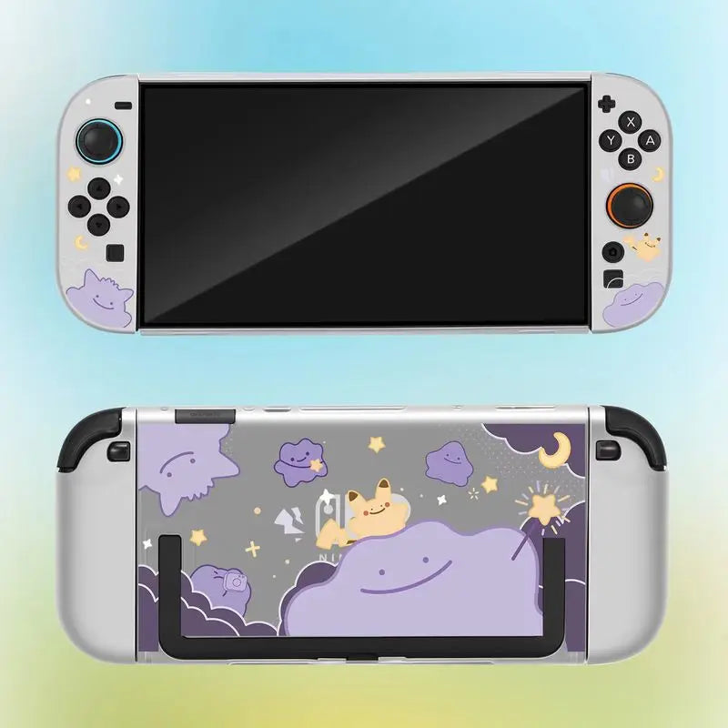 Étui de protection rigide mat compatible avec la Switch 2 | Coque pour console portable inspirée des monstres