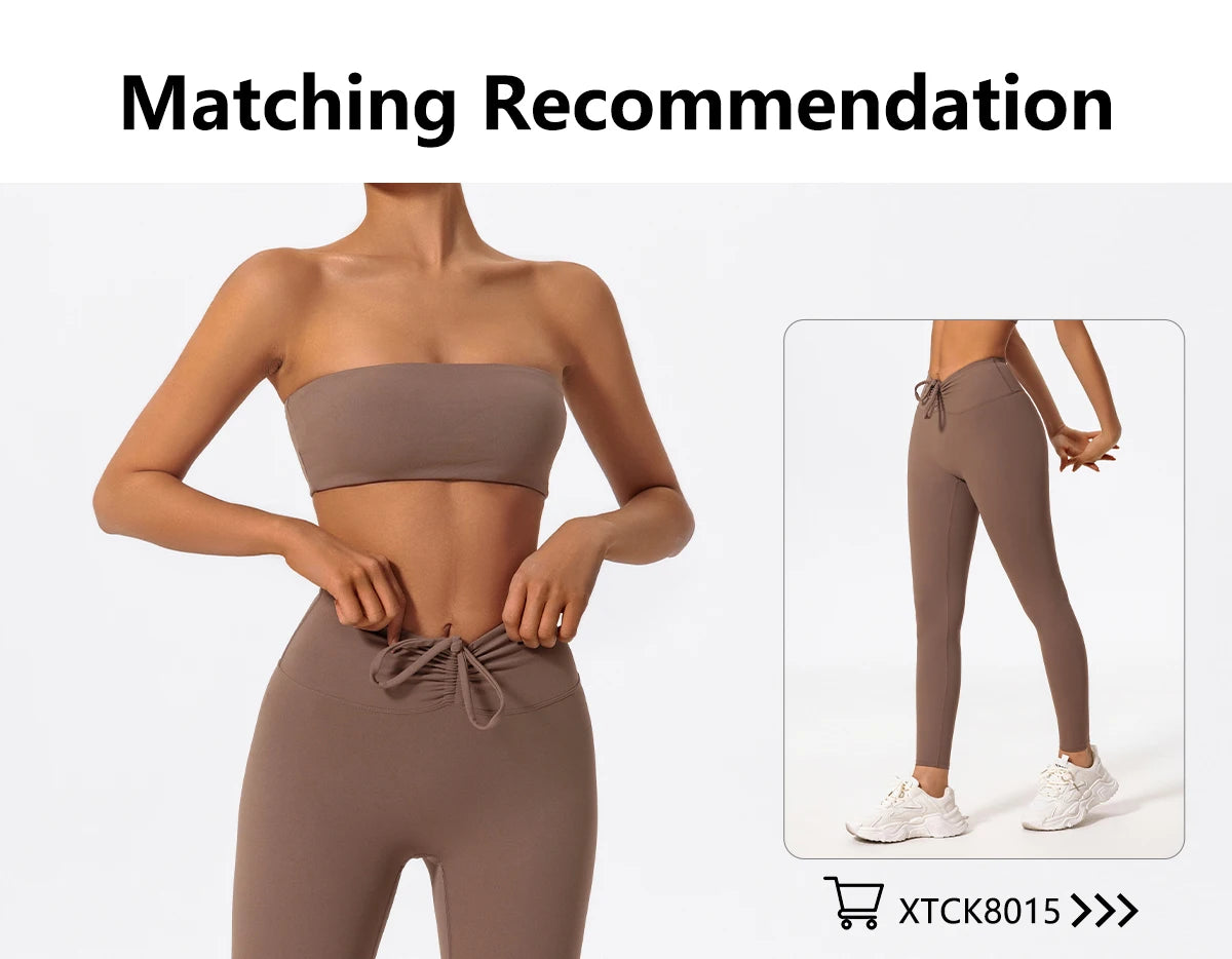 Women’s Strapless Sports Bra – Quick-Dry Tube Top Fitness Yoga Gym Chest Wrap Activewear