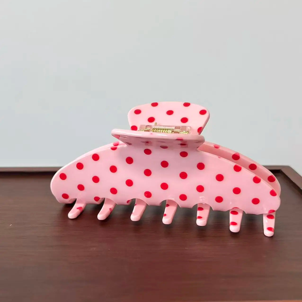Pinzas grandes para el pelo – Pinzas antideslizantes de sujeción fuerte con estampado de cuadros y lunares retro para mujeres y niñas | Accesorios de moda para el día a día