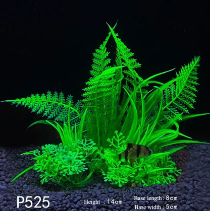 14cm Artificial Aquarium Plants – Plastic Underwater Aquatic Plant & Fish Tank Grass Decorations for Aquascaping, Landscaping & Aquarium Accessories