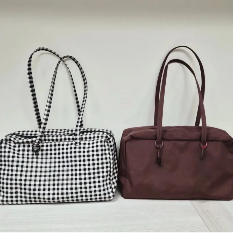 Bolso de hombro tipo tote de nailon de gran capacidad para mujer – Bolso de mano de diseñador de lujo, ligero y versátil para el trabajo, viajes, compras y uso diario a la moda