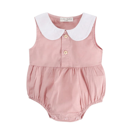 Sanlutoz Body de algodón de verano para bebé – Pelele sin mangas a cuadros de princesa para recién nacidas y bebés pequeñas