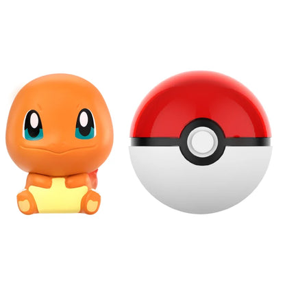 Pokémon Poké Ball Mini Action Figures Set – Pikachu Charmander Bulbasaur Anime Model Toy Gift for Kids