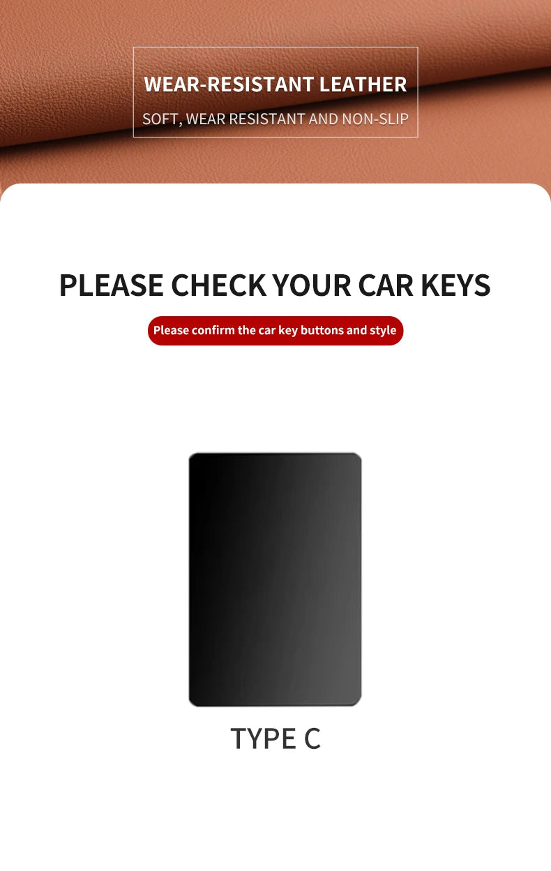 Funda protectora de cuero genuino para llave de coche LEAPMOTOR B01, C10, C11 y C16 – Kit prémium de protección de mando a distancia y tarjeta llave