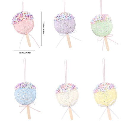 1Box Christmas Macaron Ice Cream Donut Ornaments – Cute Shaped Ball Pendants for Xmas Tree, Home, Party & Navidad Holiday Decor
