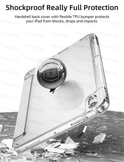Étui pour iPad avec porte-crayon pour iPad Air 6/5, iPad Pro 11/12.9/13, iPad 10e génération, 10.2, 9.7 et iPad Mini 7/6 – Étui intelligent de protection
