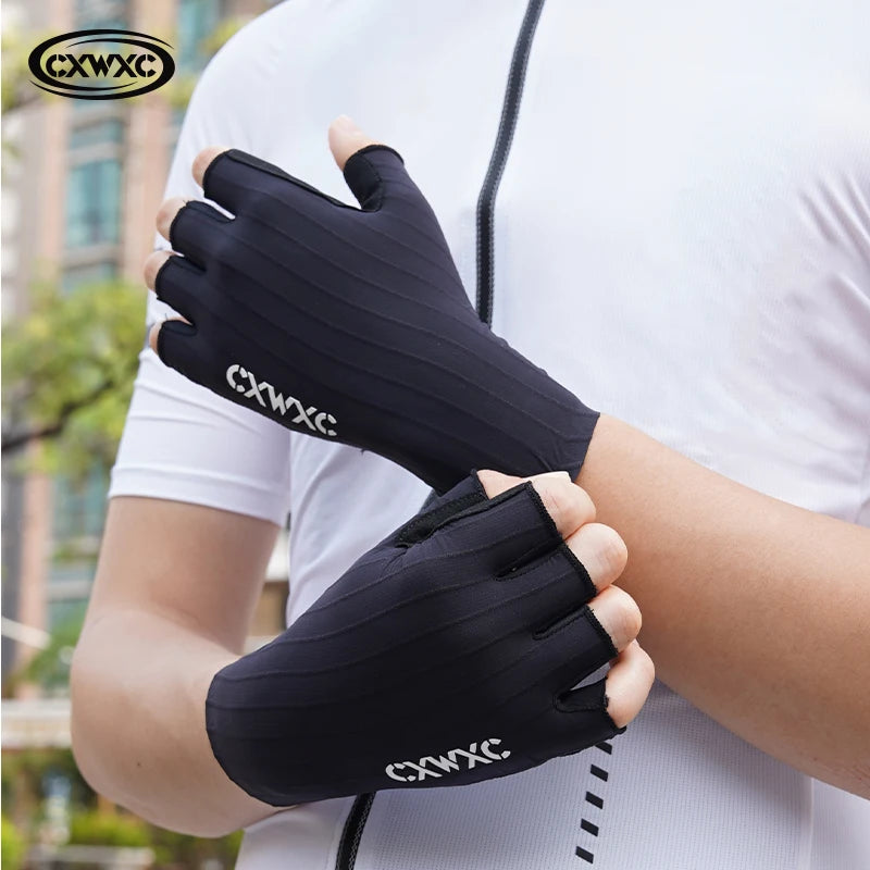 Guantes de Ciclismo sin Dedos CXWXC – Transpirables y Antideslizantes para Hombre y Mujer con Soporte Extendido de Muñeca para Fitness, Entrenamiento y Deportes al Aire Libre