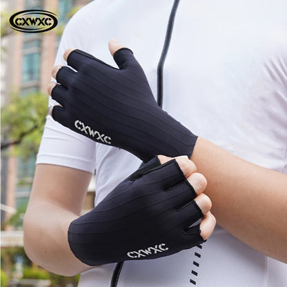 Guantes de Ciclismo sin Dedos CXWXC – Transpirables y Antideslizantes para Hombre y Mujer con Soporte Extendido de Muñeca para Fitness, Entrenamiento y Deportes al Aire Libre