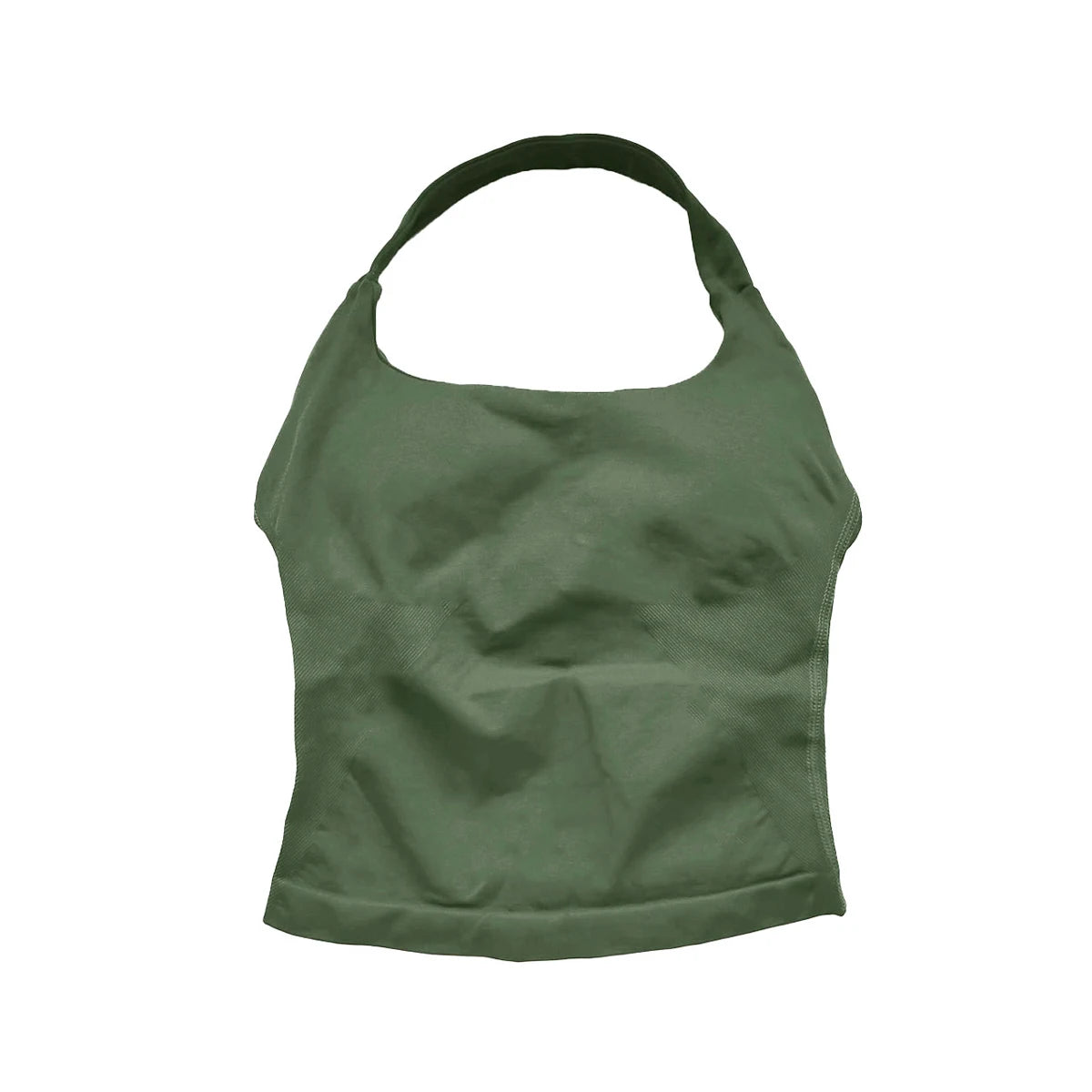 Top Deportivo Largo con Tiras para Mujer NCLAGEN – Top Halter Acolchado para Gimnasio, Yoga, Pilates, Correr y Entrenamientos de Fitness