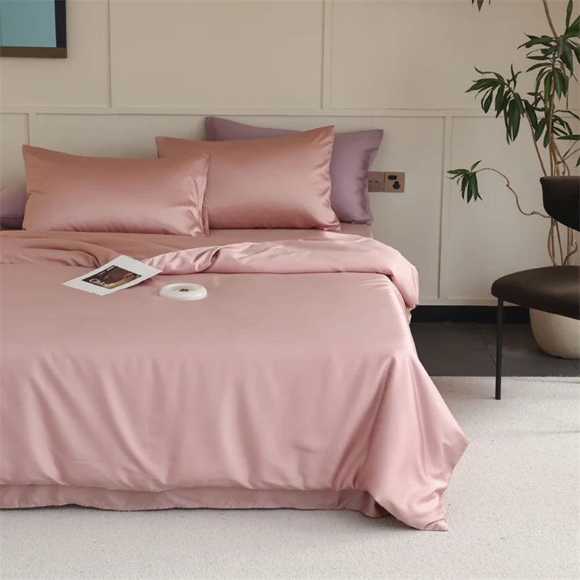 100% Mulberry Silk Bedding Set – Luxury Duvet Cover, Bed Sheet & Pillowcase Set