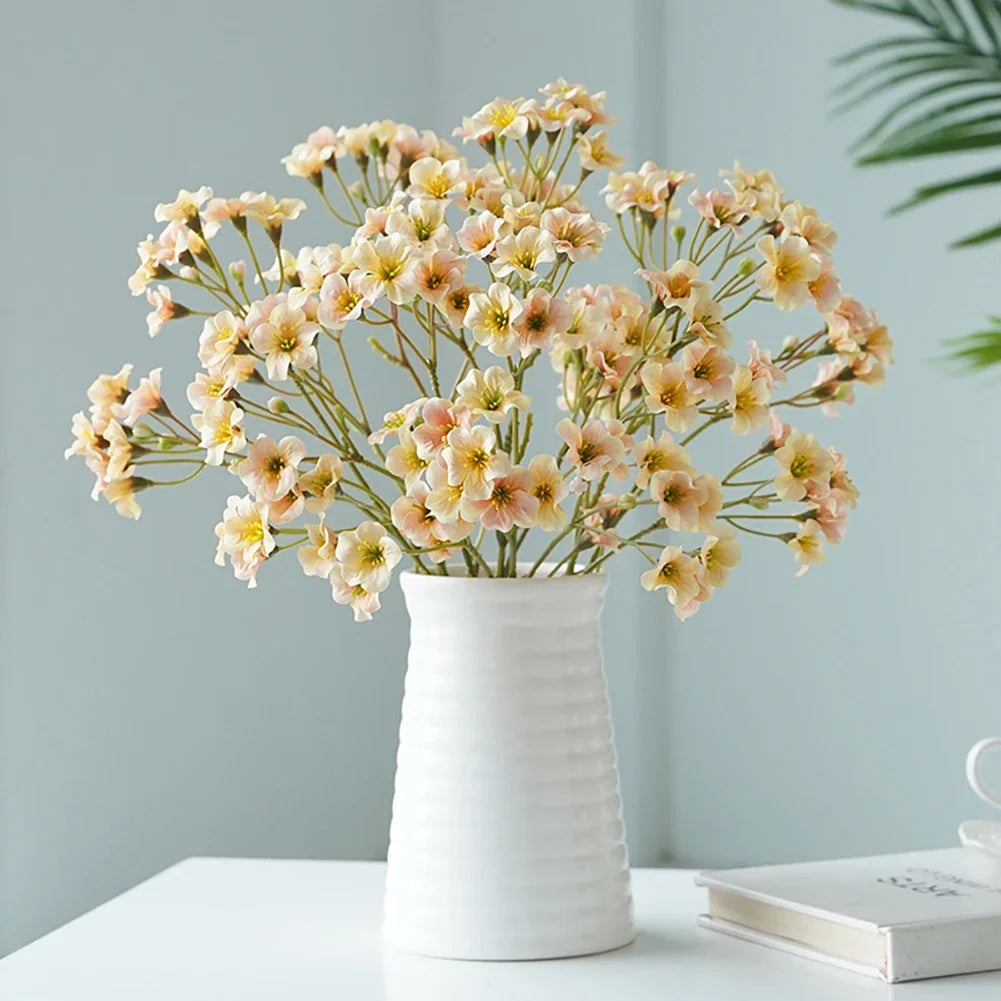 3 Forks Artificial Cornflower Bouquet – Silk Faux Flowers for Home Décor, Wedding Arrangements, Party Decoration & DIY Floral Projects
