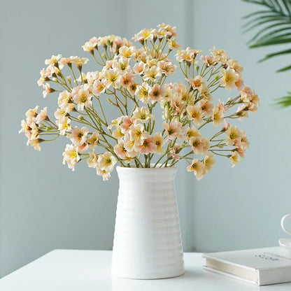 3 Forks Artificial Cornflower Bouquet – Silk Faux Flowers for Home Décor, Wedding Arrangements, Party Decoration & DIY Floral Projects