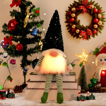 1–3PCS Christmas Gnome Reindeer Decorations 2026 – LED Glowing Gnome Doll Night Light for Xmas Tree, Home Decor, Gifts & New Year 2027