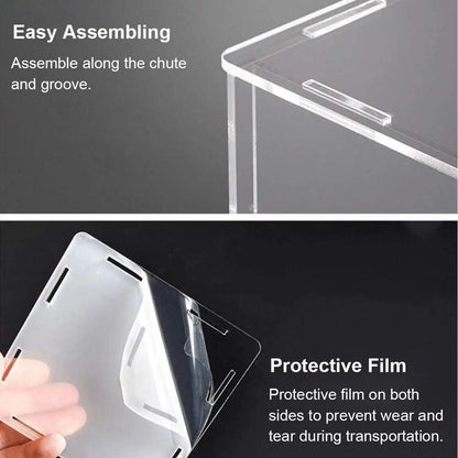 Estuche de exhibición de acrílico transparente para coleccionables - Vitrina protectora a prueba de polvo para figuras de acción y juguetes