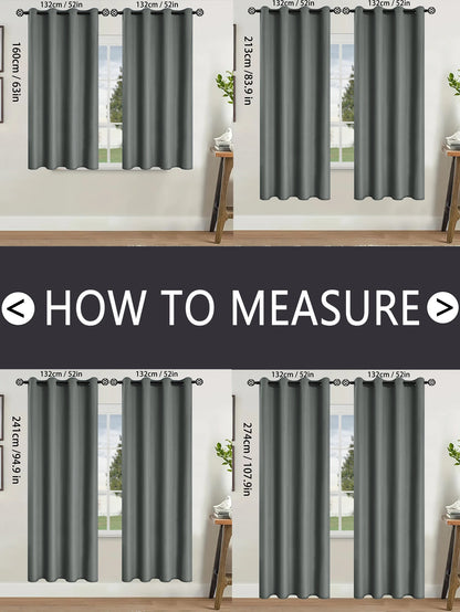 100% Blackout Grommet Curtain Panel – Total Privacy Window Drapes for Bedroom & Living Room