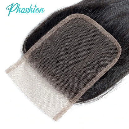 Cierre de Encaje Liso Phashion de 24/26 Pulgadas – Cierre de Encaje Suizo Transparente Pre-Arrancado de 5x5 y 4x4 | Extensión de Cabello Humano 100% Remy